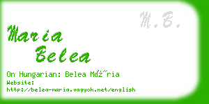 maria belea business card